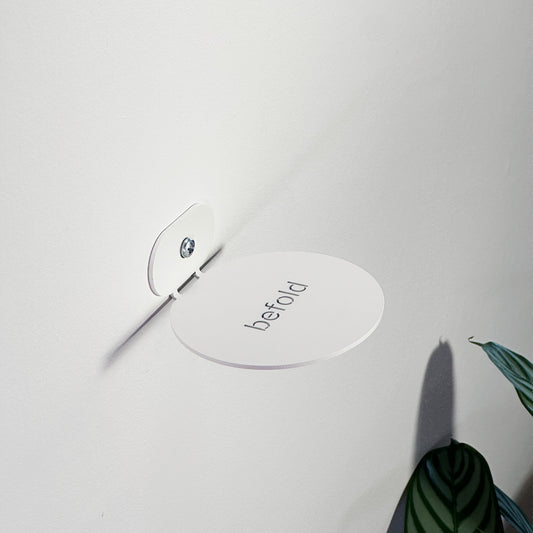 Befold wall shelf round, 9cm, white